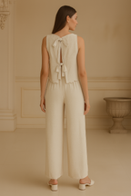 Schickes Leinen-Set „Olive Breeze“