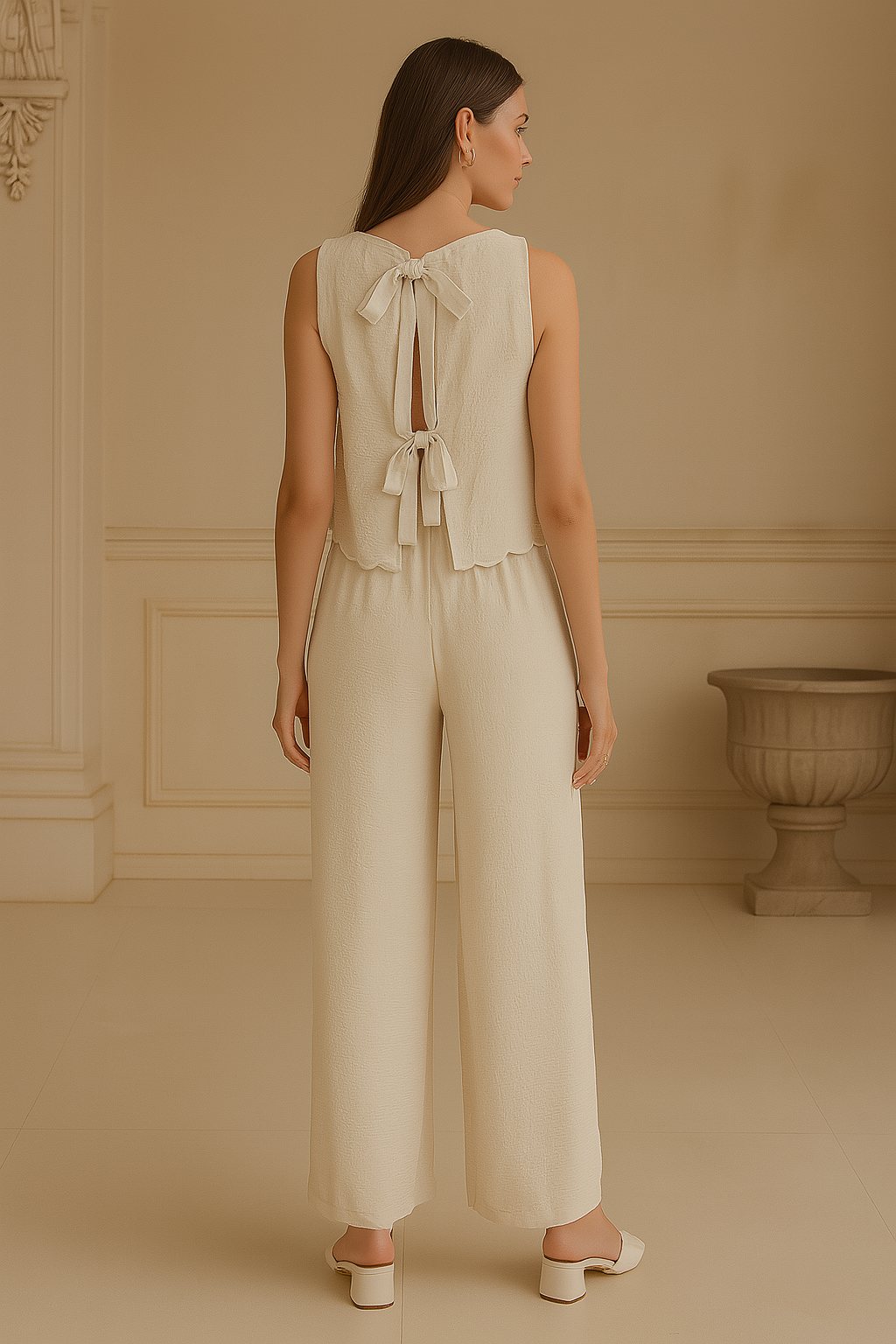 Schickes Leinen-Set „Olive Breeze“