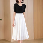 Ivory Elegance Flare Skirt