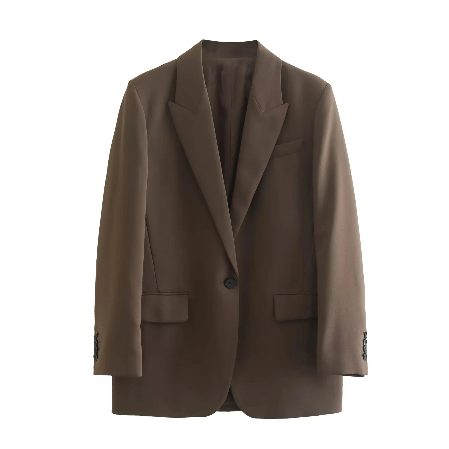 Mocha Elegance Tailored Blazer Set